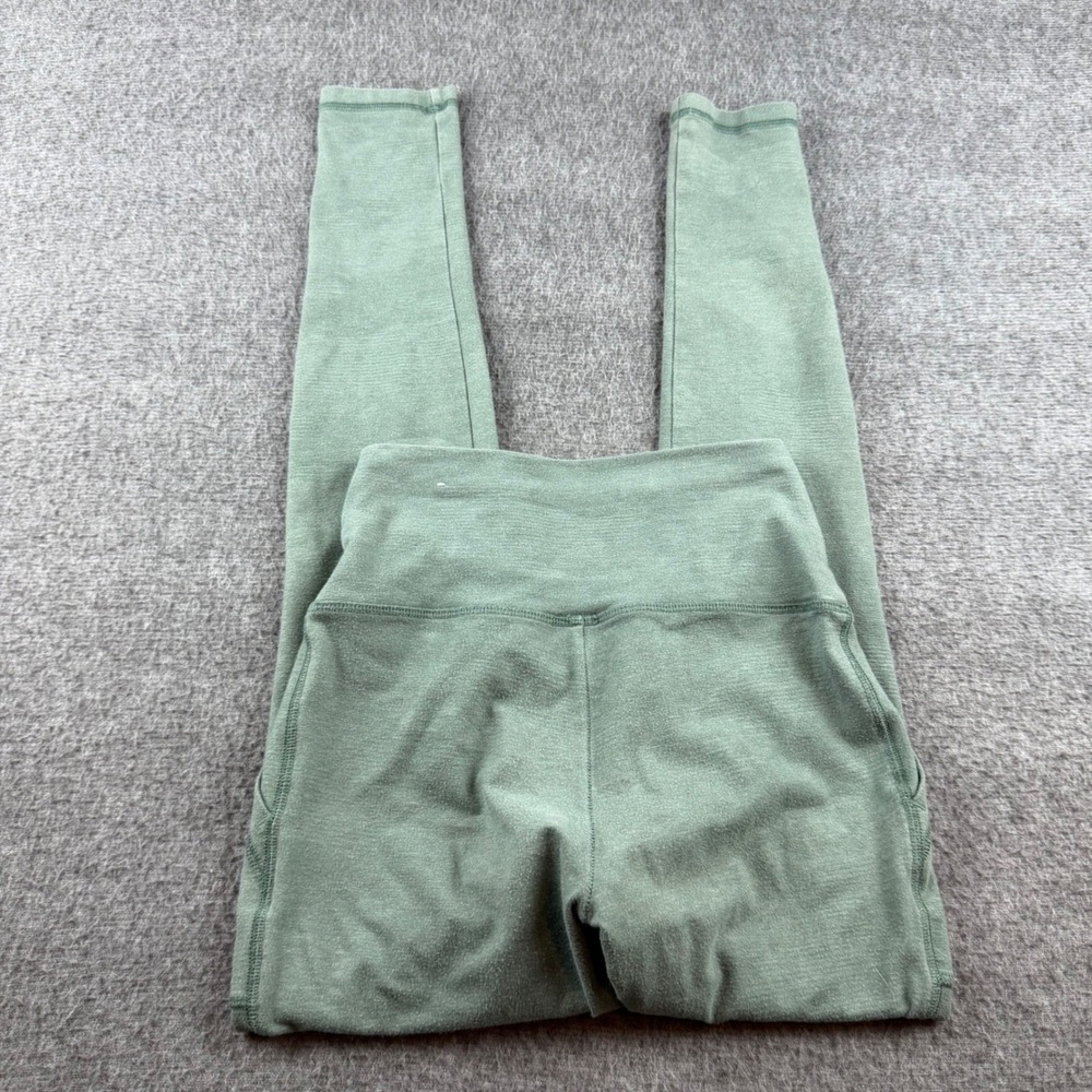 Aerie Chill Play Move Leggings Women's XS Green High Waist Front Pockets Skinny